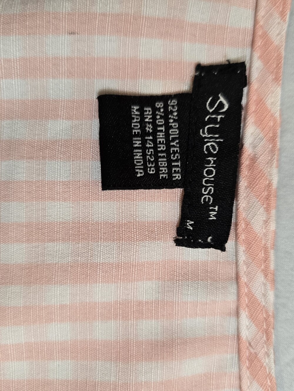 Style House Pink Gingham Tiered Ruffle V-Neck Dress Size Medium - Picture 9 of 10
